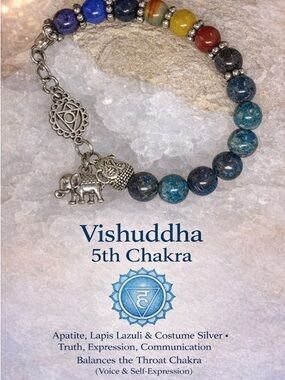 Vishuddha 5th Chakra genuine Stone The Yogi Chakra Collection